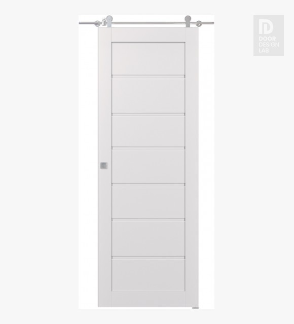 Alda Snow White Modern Interior Barn Door by Belldinni