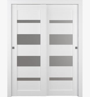 Mirella Vetro Bianco Noble Bypass doors