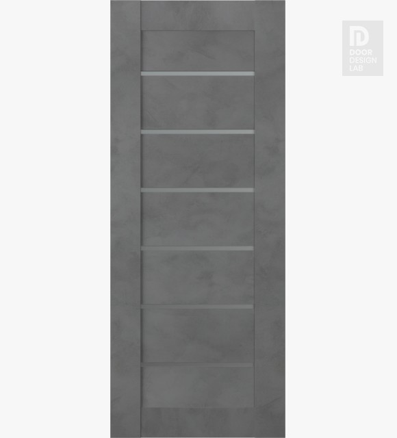 Modern Interior DOOR SLAB AVON 07-02 VETRO DARK URBAN 18" X 80" X 1 3/4"