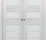 Avon 07-08 Vetro Ribeira Ash Modern Interior Double Pocket Doors by Belldinni