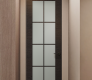 Avanti 8 Lite Vetro Black Apricot Modern Interior Frameless Door by Belldinni