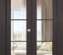 Avon 5 Lite Clear Vetro Veralinga Oak Modern Interior Bifold Doors by Belldinni