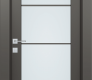 Avon 4 Lite Vetro Gray Matte Modern Interior Door by Belldinni