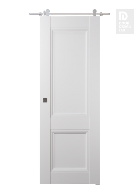 Oxford Duo 07 R Snow White Modern Interior Barn Door by Belldinni