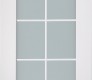 DOOR SLAB SMART PRO 10 LITE VETRO POLAR WHITE 36" X 80" X 1 3/4" TEMPERED FROSTED GLASS