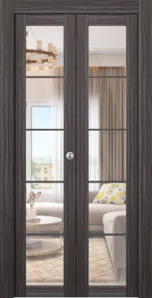 Palladio 5 Lite Clear Vetro Gray Oak