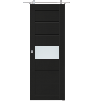 Edna Vetro Black Matte Barn doors