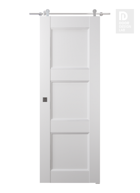 Oxford Uno 07 2Rn Snow White Modern Interior Barn Door by Belldinni