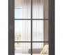 Palladio 10 Lite Clear Vetro Gray Oak Modern Interior Barn Door by Belldinni
