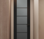 Avon 5 Lite Vetro Black Matte Modern Interior Frameless Door by Belldinni