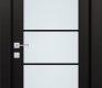 Avon 5 Lite Vetro Black Matte Modern Interior Door by Belldinni