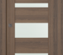 Avon 07-05 Vetro Pecan Nutwood Modern Interior Pocket Door by Belldinni