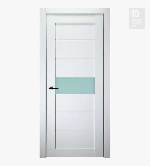 Edna Vetro Bianco Noble Modern Interior Frameless Door by Belldinni