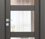 Avon 3 Lite Clear Vetro Gray Matte Modern Interior Door by Belldinni