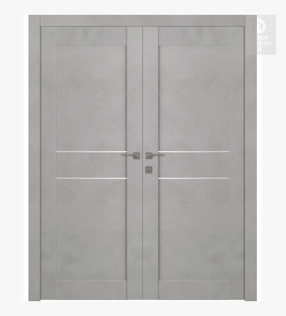 Avon 07 2Hn Light Urban Modern Interior Double Swing Doors by Belldinni