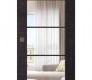 Avanti 5 Lite Clear Vetro Black Apricot Modern Interior Barn Door by Belldinni