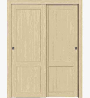 Shaker 2 Panel Loire Ash Bypass doors