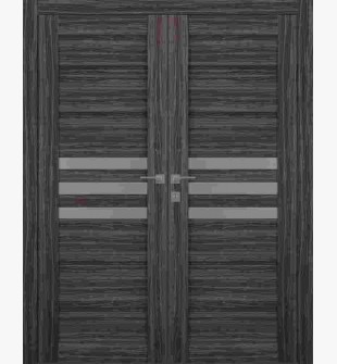 Dome Vetro Gray Oak Double doors