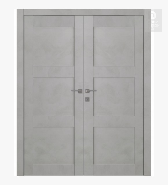 Avon 07 2Rn Light Urban Modern Interior Double Swing Doors by Belldinni