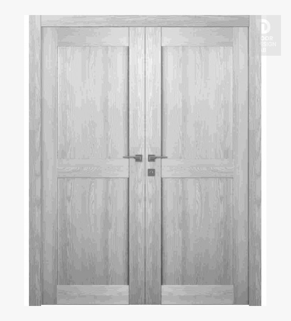 Avon 07 Rn Ribeira Ash Modern Interior Double Swing Doors by Belldinni