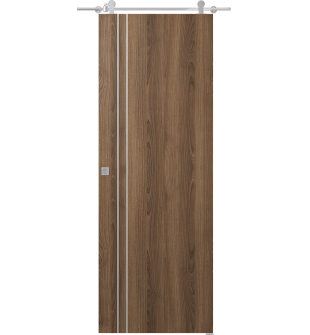 Optima 2V Pecan Nutwood Barn doors