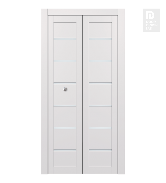 Avon 07-02 Vetro Snow White Modern Interior Bifold Doors by Belldinni