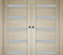 Leora Vetro Shambor Modern Interior Double Pocket Doors by Belldinni