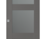 Avon 3 Lite Vetro Gray Matte Modern Interior Barn Door by Belldinni