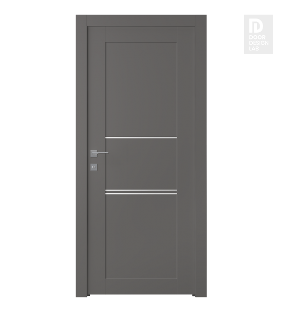 Avon 07 3H Gray Matte Modern Interior Door by Belldinni