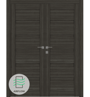 Louver Gray Oak Double doors