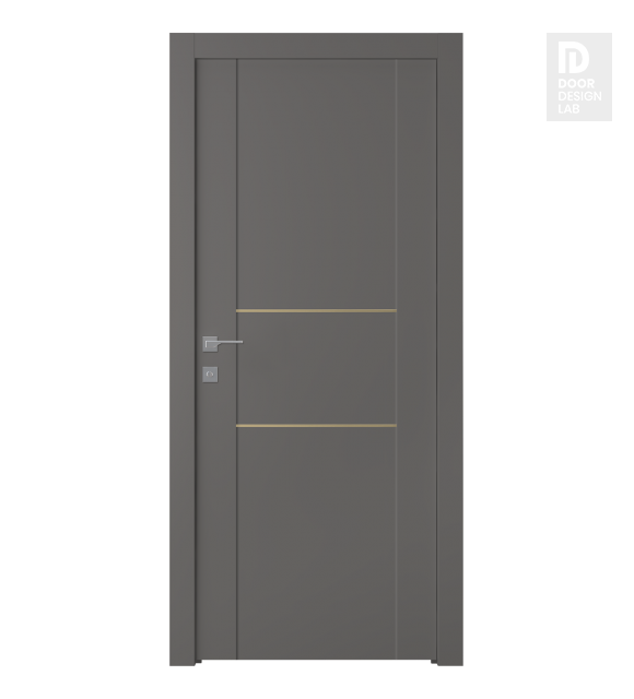 Avon 01 2H Gold Gray Matte Modern Interior Door by Belldinni
