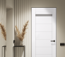 Perla Vetro Snow White Modern Interior Frameless Door by Belldinni