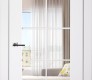 Smart Pro 10 Lite Clear Vetro Polar White Modern Interior Door by Belldinni