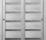 Avon 07-04 Vetro Ribeira Ash Modern Interior Bypass Doors by Belldinni