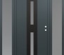 DIAMOND A6 60" X 80" ANTHRACITE/ANTHRACITE FROSTED GLASS PANEL BLACK RHI WITH 2 SIDELITES FROSTED GLASS