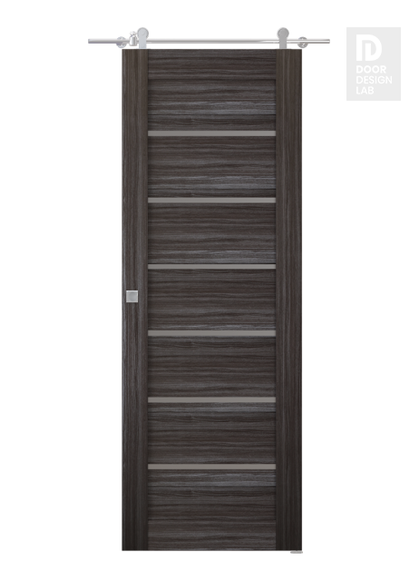 Alba Gray Oak Modern Interior Barn Door by Belldinni