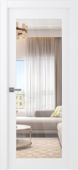 Palladio 207 Clear Vetro Bianco Noble Single Doors