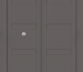Louver Gray Matte Modern Interior Bifold Doors by Belldinni