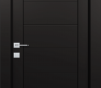 Perla Vetro Black Matte Modern Interior Door by Belldinni