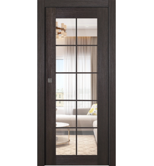 Avon 10 Lite Clear Veralinga Oak Pocket doors