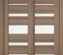 Avon 07-03 Vetro Pecan Nutwood Modern Interior Bypass Doors by Belldinni