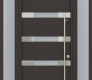 MODERN FRONT STEEL DOOR AURA BROWN/WHITE 61 1/16" X 95 11/16" LHI + SIDELITE LEFT/RIGHT + TRANSOM