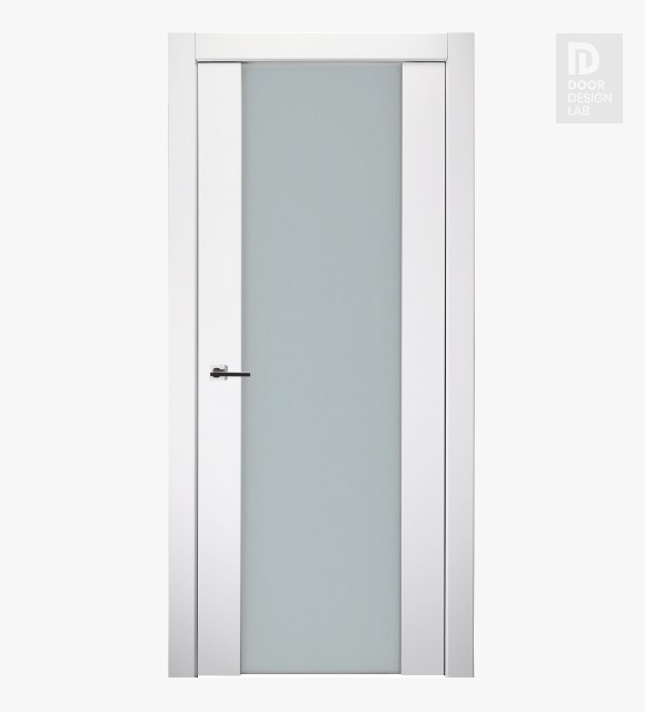 Smart Pro H3g Vetro Polar White Modern Interior Door by Belldinni