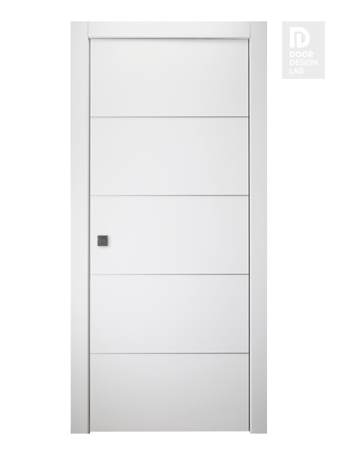 Optima 4H Snow White Modern Interior Pocket Door by Belldinni