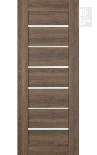 Modern Interior DOOR SLAB AVON 07-02 VETRO PECAN NUTWOOD 18" X 84" X 1 3/4"
