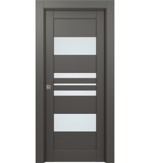 Romi Vetro Gray Matte Pocket doors