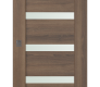 Avon 07-04 Vetro Pecan Nutwood Modern Interior Barn Door by Belldinni