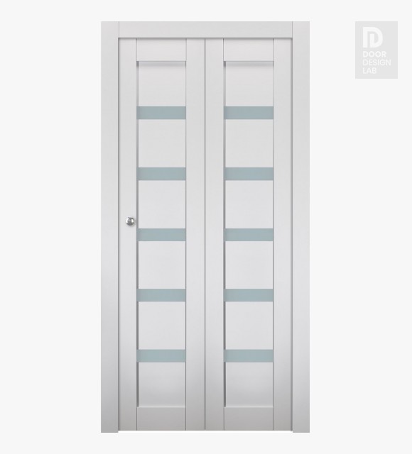 Leora Vetro Bianco Noble Modern Interior Bifold Doors by Belldinni