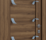 Louver Pecan Nutwood Double doors