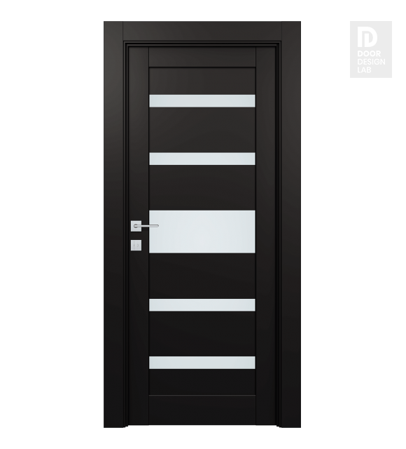 Gina Vetro Black Matte Modern Interior Pocket Door by Belldinni